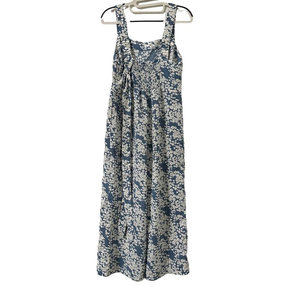 Princess Polly New Heights Mini Floral Light Blue Jumpsuit Size 4 - Picture 2 of 6